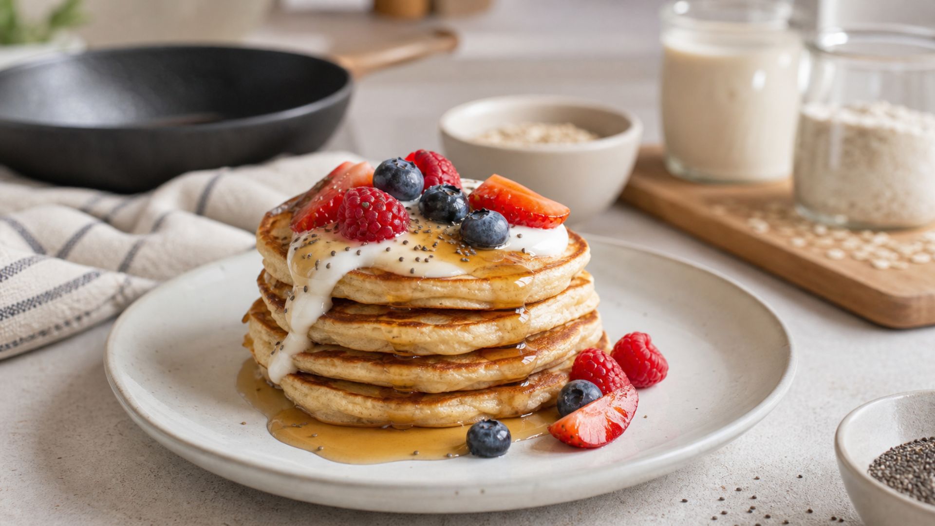 Fluffige vegane Pancakes