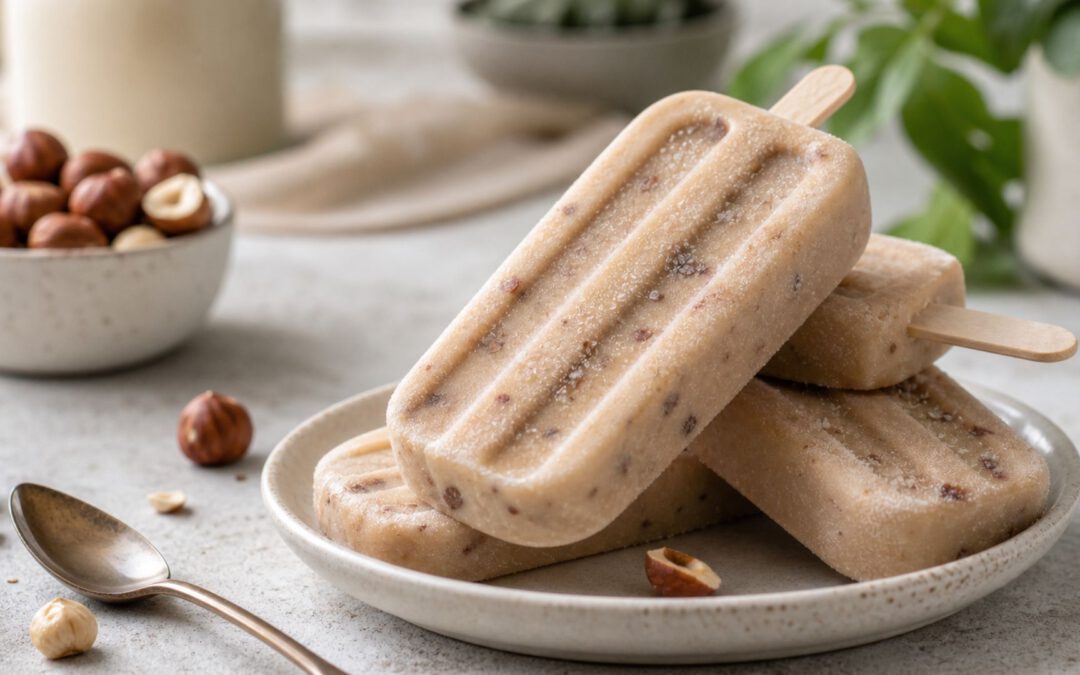Haselnuss Protein Popsicles