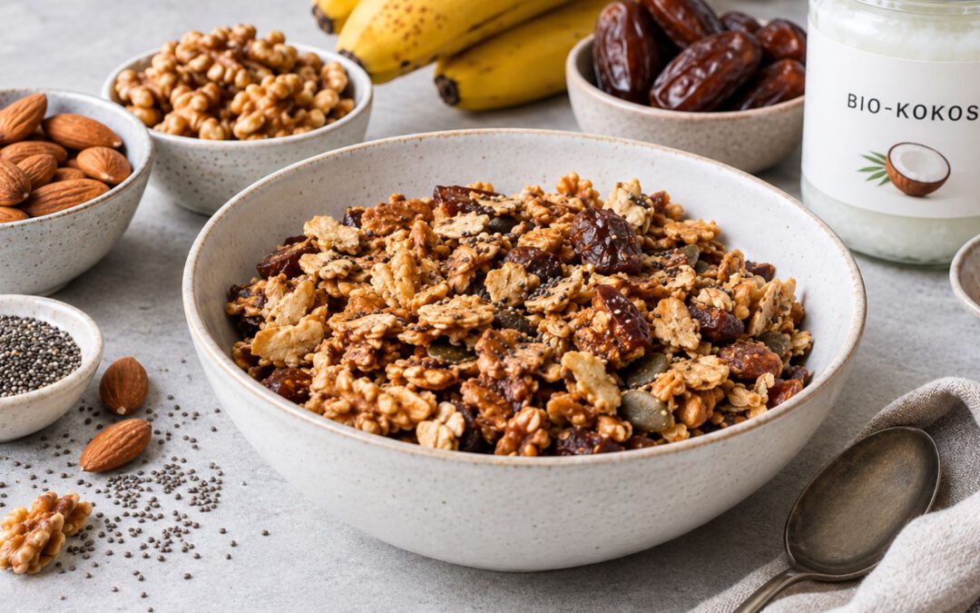 Glutenfreies Protein-Bananen-Müsli