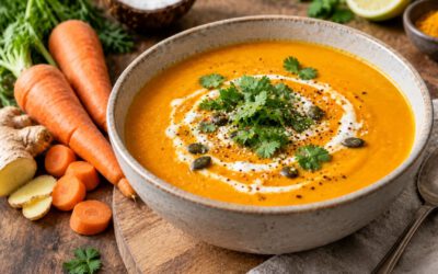 Karotten-Ingwer-Suppe mit Kokosmilch – cremig, vegan und gesund